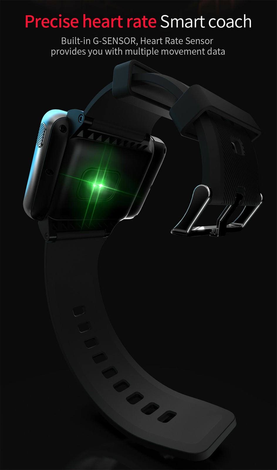Large Screen 4G Smart Watch Android 9.0 4GB+64GB Heart Rate Monitor Wristwatch