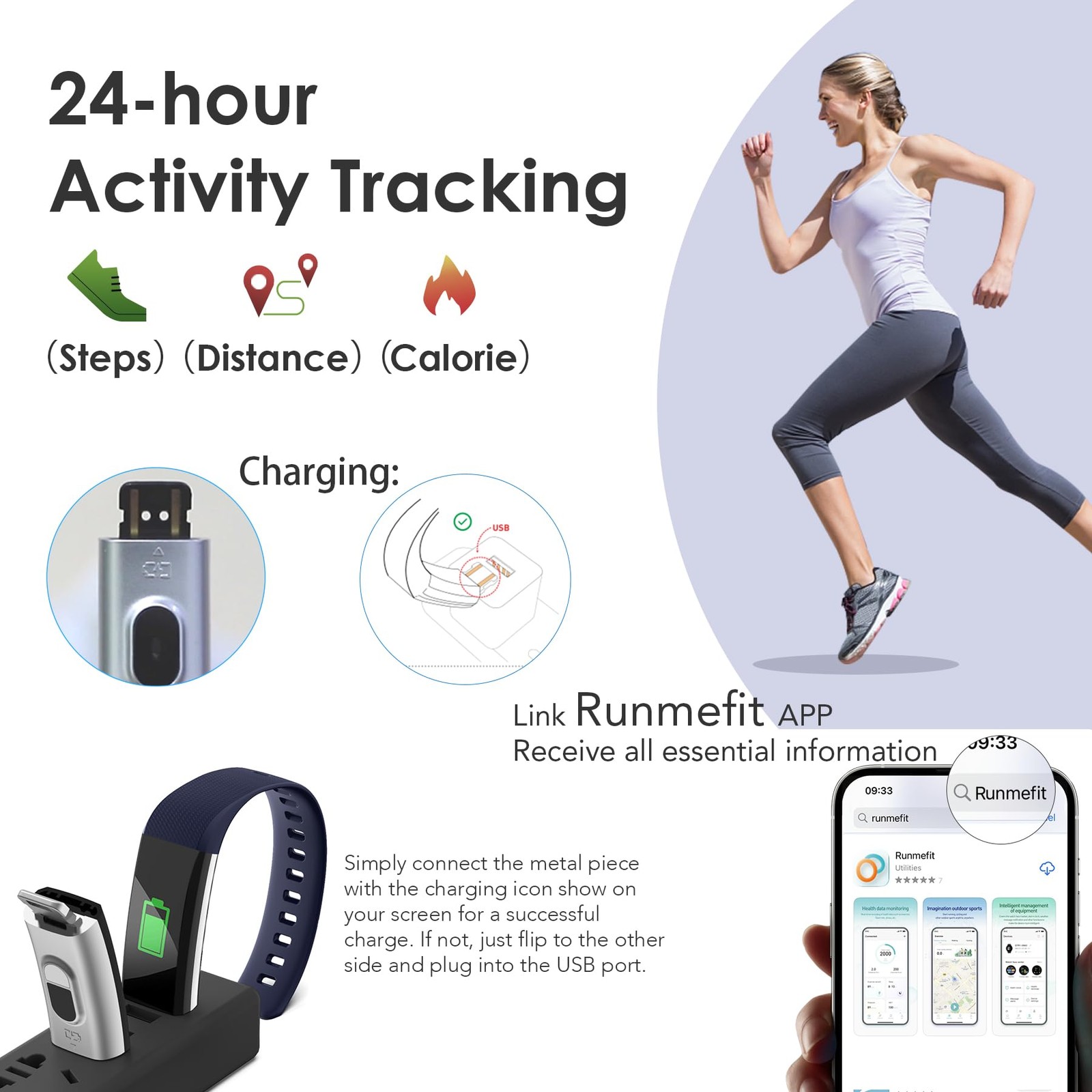 Fitness Tracker for Men and Women,Fitness Watch Waterproof with Activity Tracker