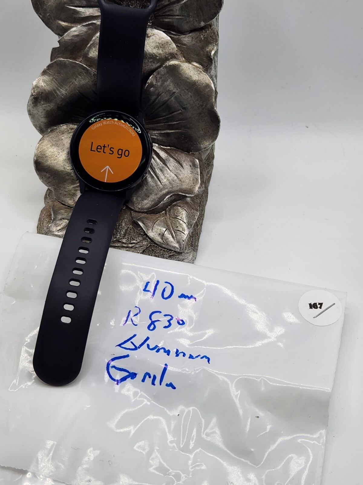 Samsung Galaxy Watch Active2 R830 40mm Aluminum Case,black,case, band,used #167
