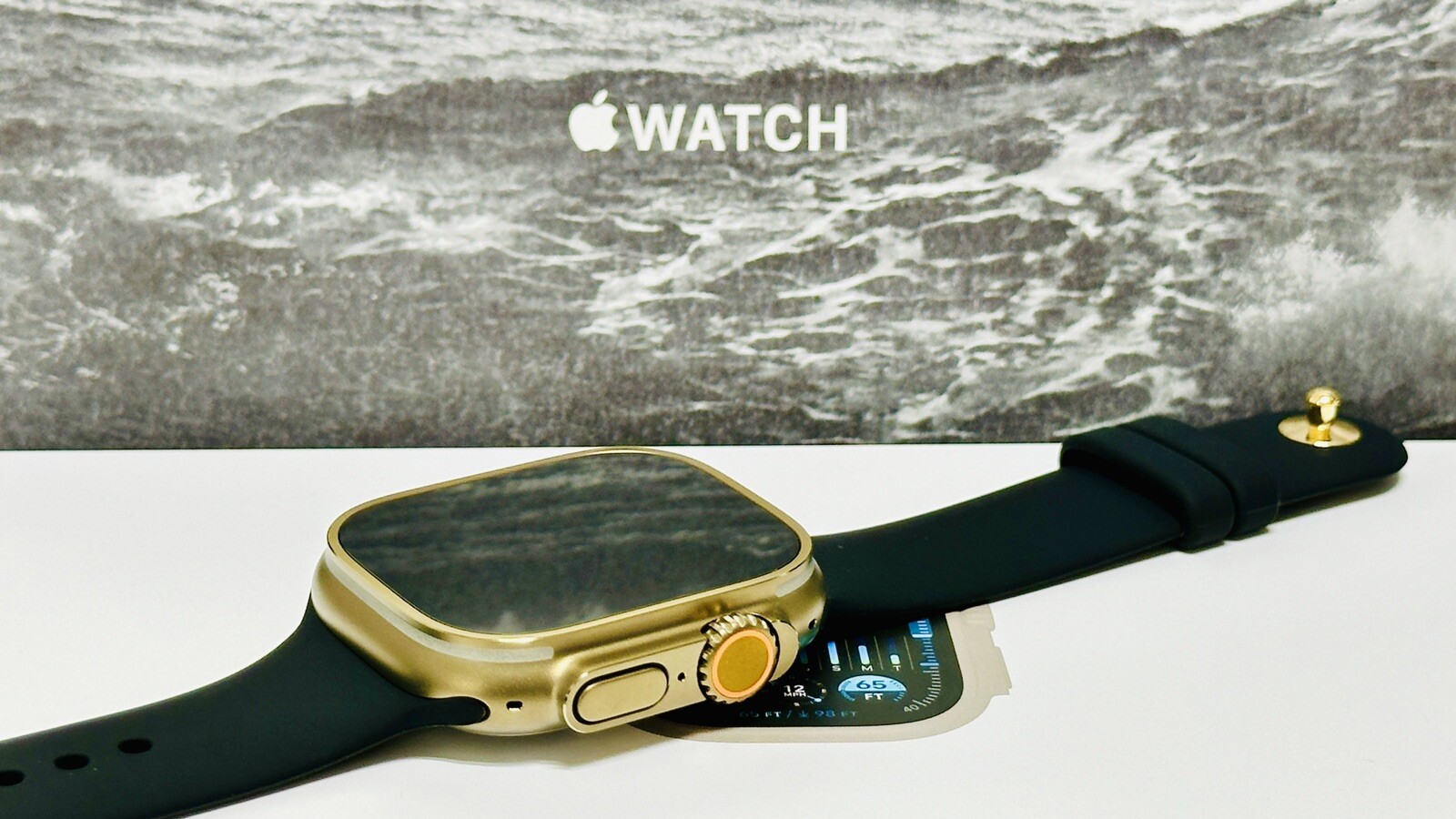 Apple Watch ULTRA 3 49mm BRONZE Anodized Titanium Black Sport B Gold Plated Pin