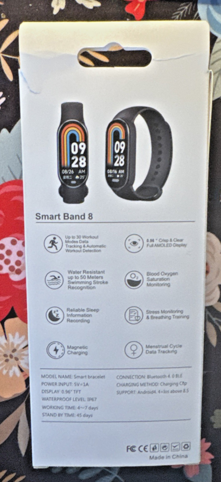 Xiaomi Mi Band 8 Smart Bracelet AMOLED Heart Rate Fitness Tracker Watch