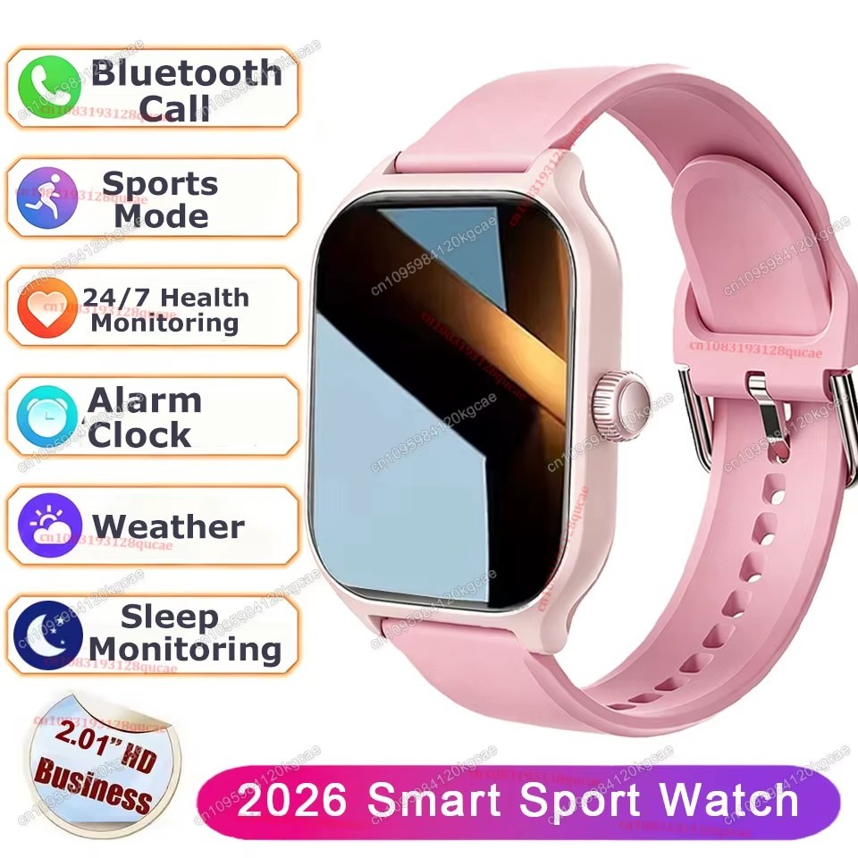 2026 New Men’s Smart Watch Women’s Gift 2.01 HD Full Touch Screen Sport Fitness