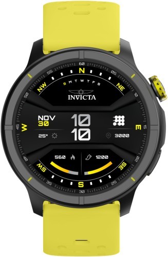 Invicta I-Tech 2 Pro Smartwatch 46mm Black Case Yellow Band GPS (ITECH-006) NIB