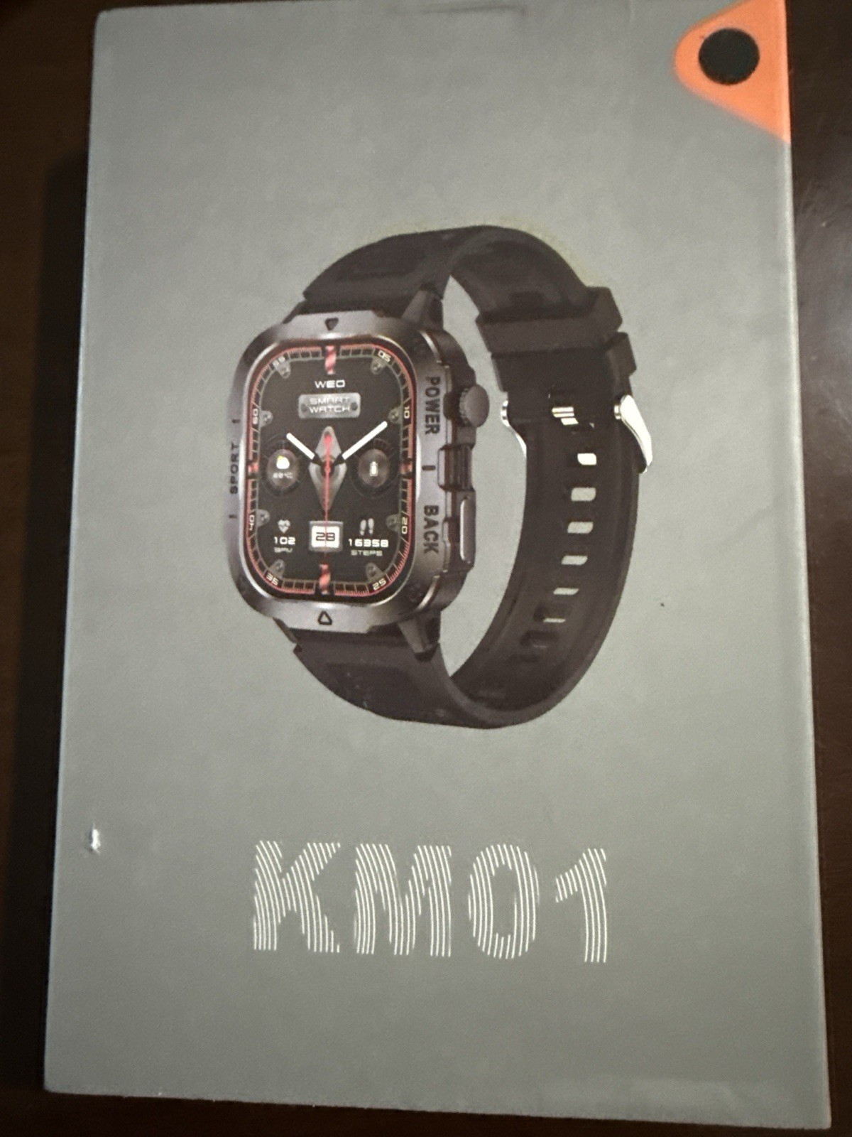 KMO1 Smart Watch – Black Rugged Style Fitness Watch (New)