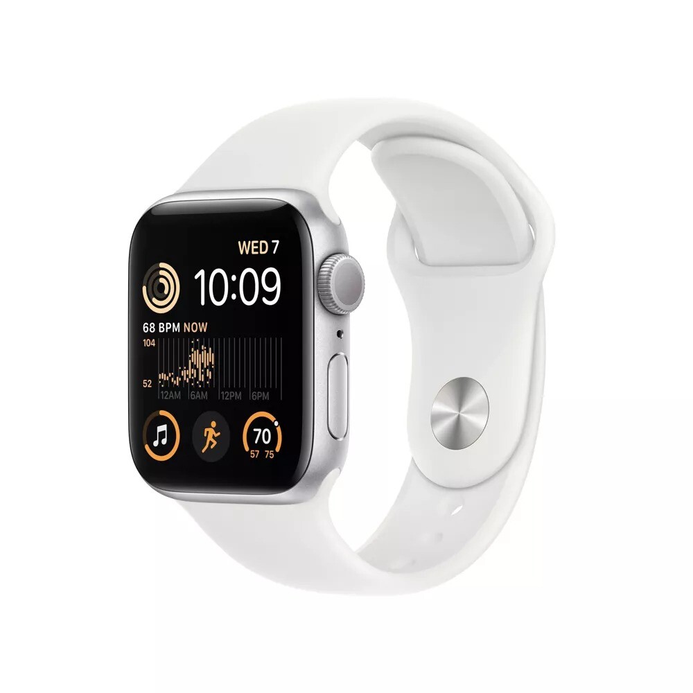 Apple Watch Series 6 (GPS + LTE) 40MM Silver Aluminum Case & White Sport Band