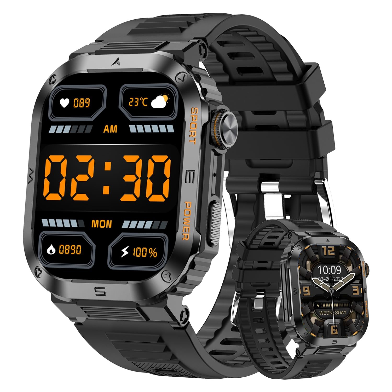 Fanchengzi Military Smartwatch For Men 2.01 Hd Screen Reloj Inteligente Para