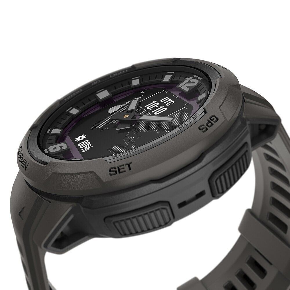 GARMIN INSTINCT CROSSOVER Silicone Hybrid Smartwatch Grey 010-02730-04