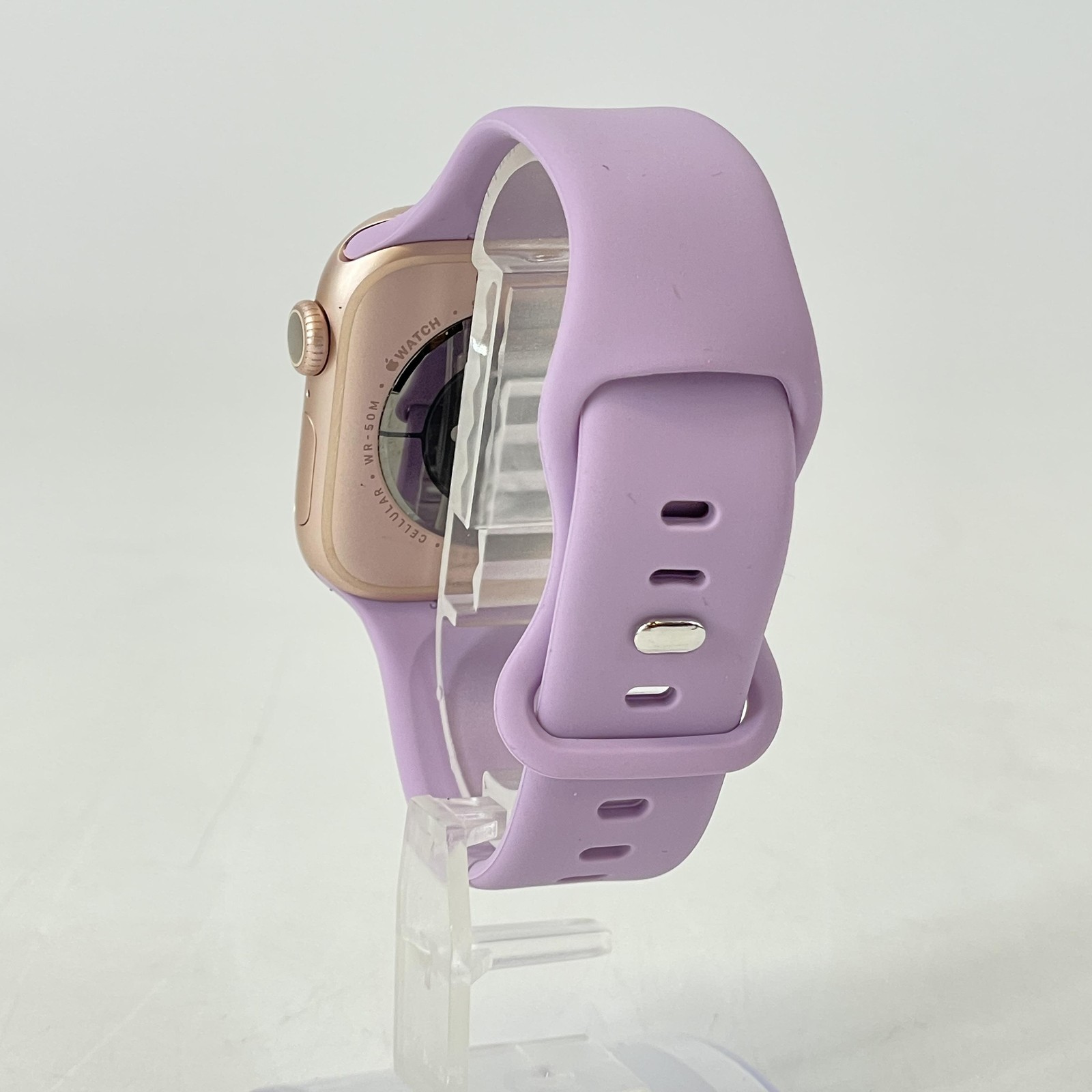 Apple Watch (Series 11) 42mm Gold Aluminum (LTE) w/ Lavender Sport Band – Good