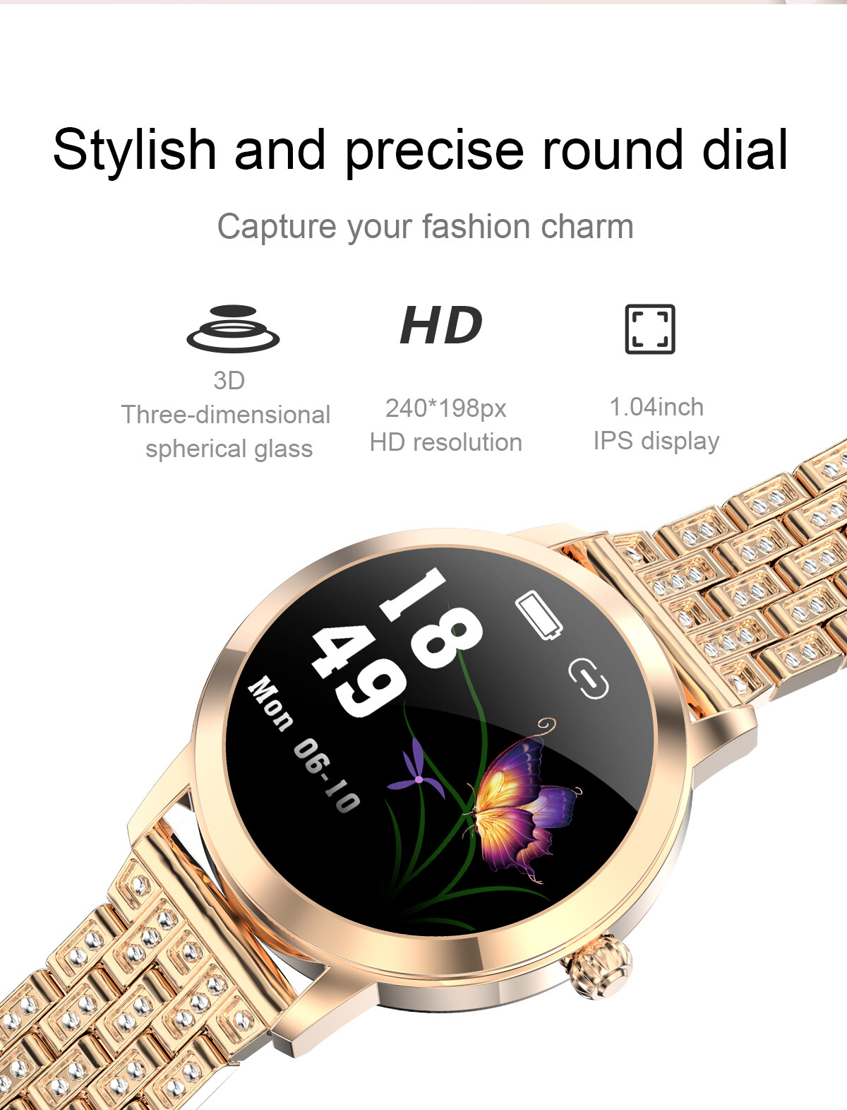 Waterproof Smart Watch Women Luxury Sports Bracelet Wristwatch for Ladies Girls