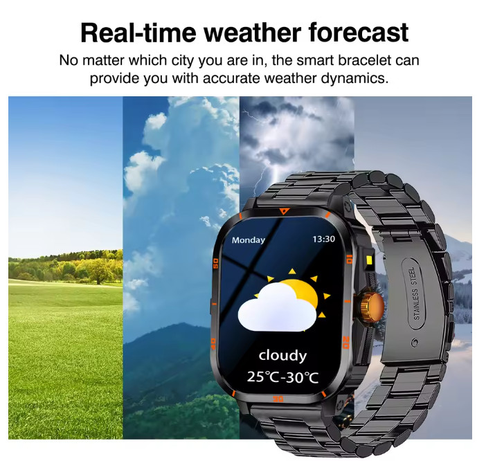 Smart Watch Bluetooth Call Message Alert Step Calorie Sleep Tracker iOS Android