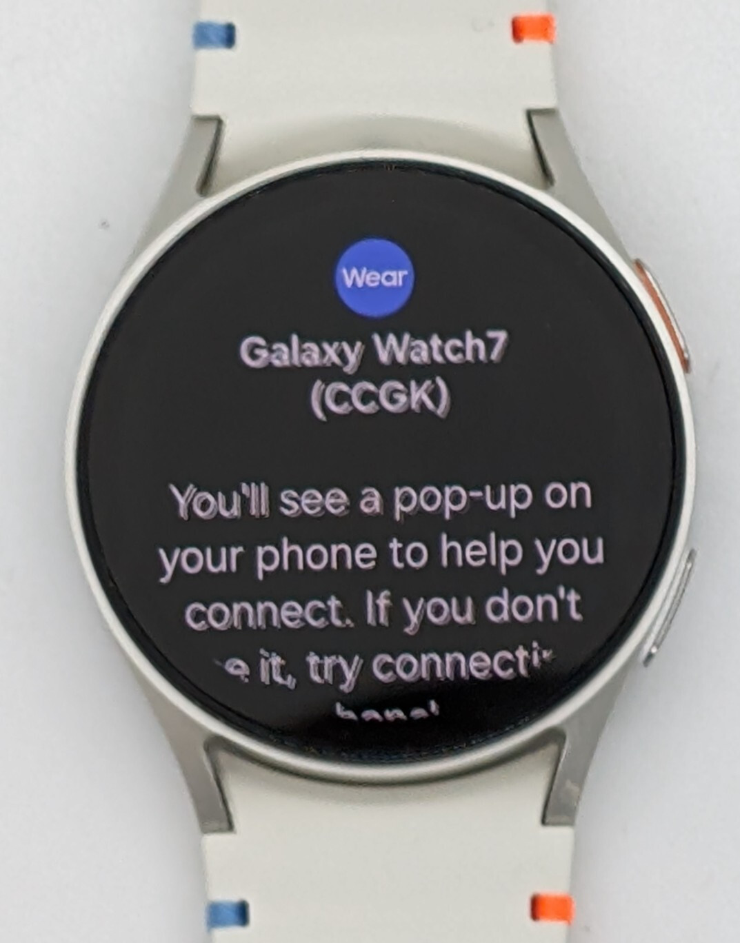 Samsung Galaxy Watch 7 40MM Smart Watch W/ Cream Sport Band – For PARTS/AS-IS!