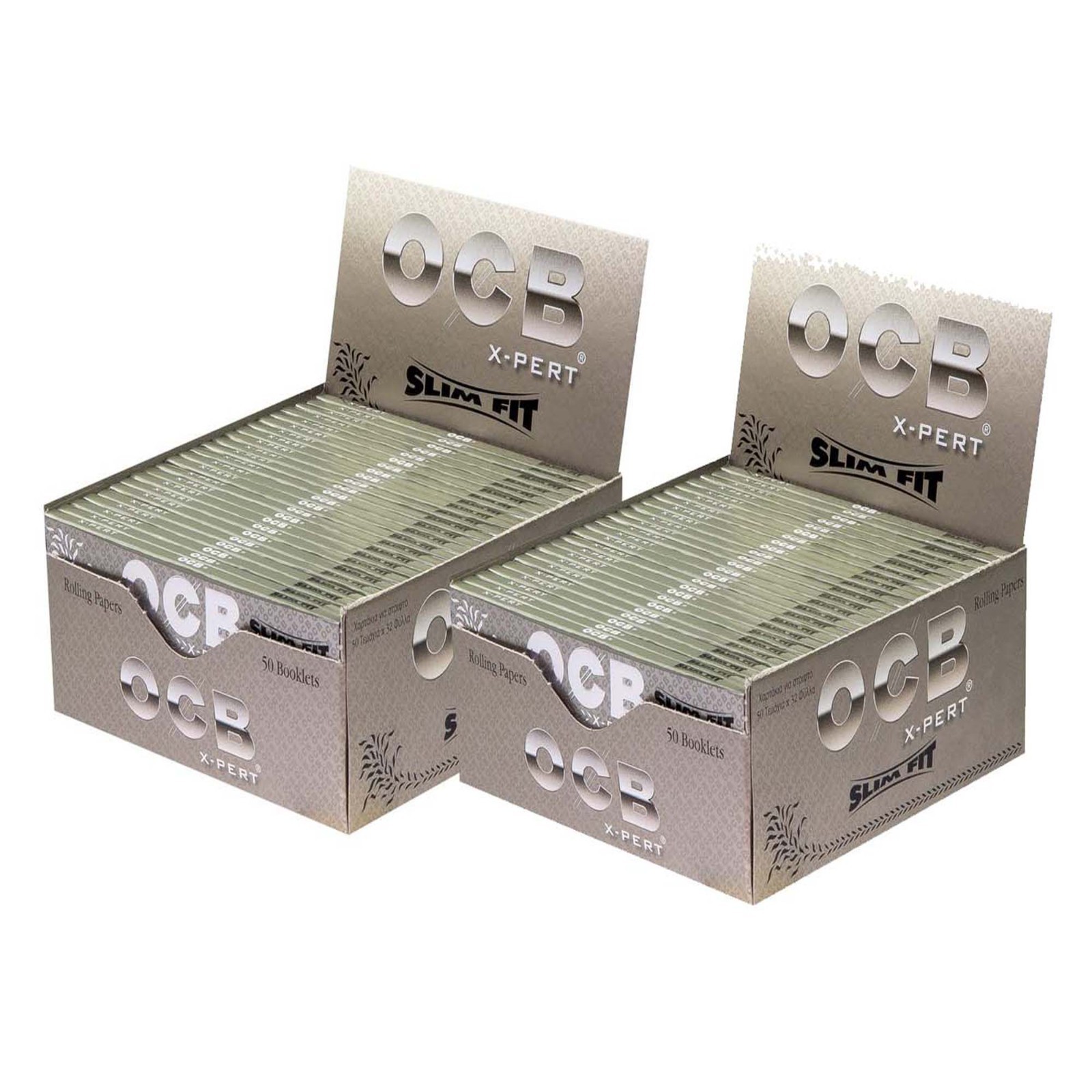 OCB X-Pert King Size Slim Cartine Lunghe 2 Box 50 Libretti Ultra Thin