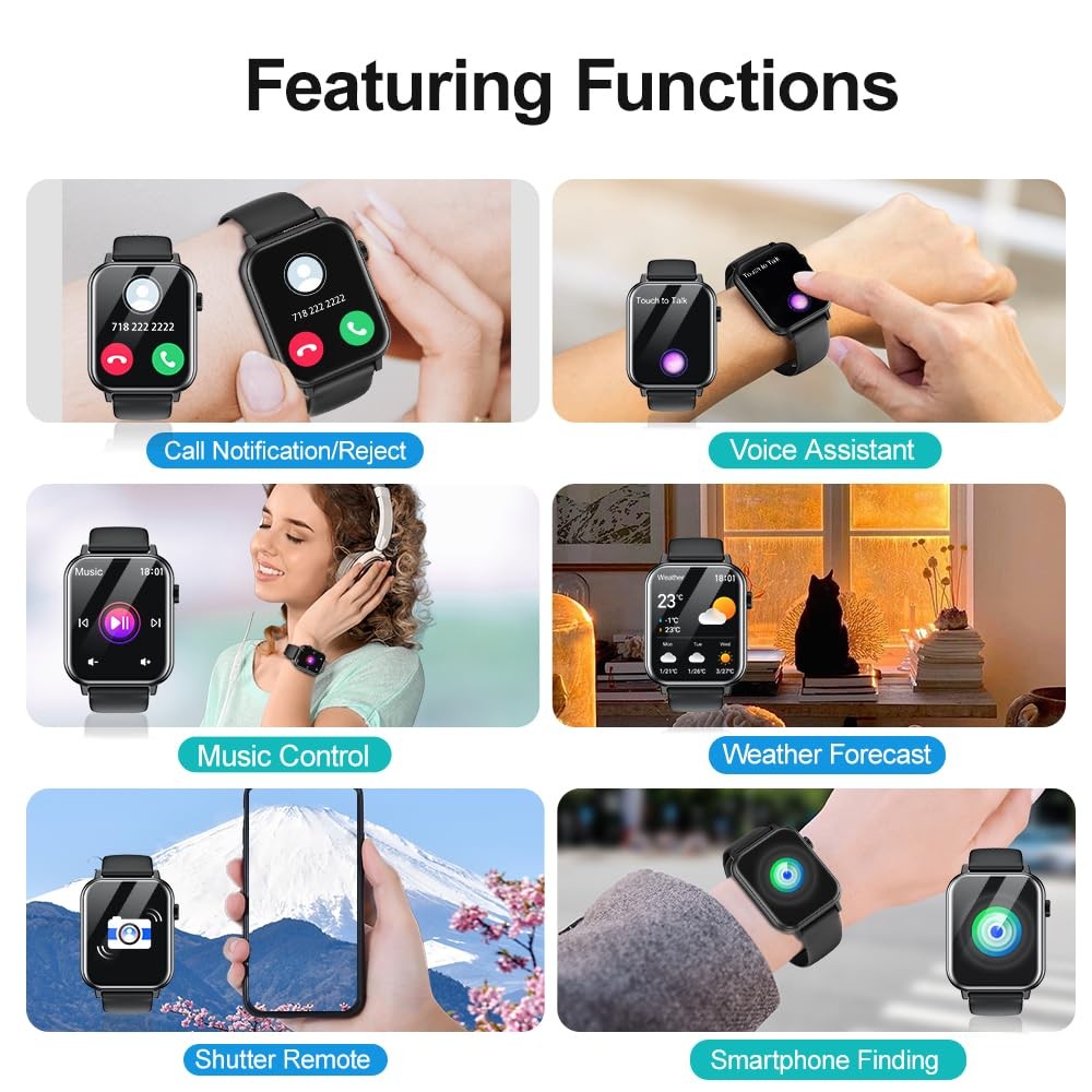 Reloj Inteligente Pulsera Impermeable Bluetooth Para Android y iOS iPhone 2026