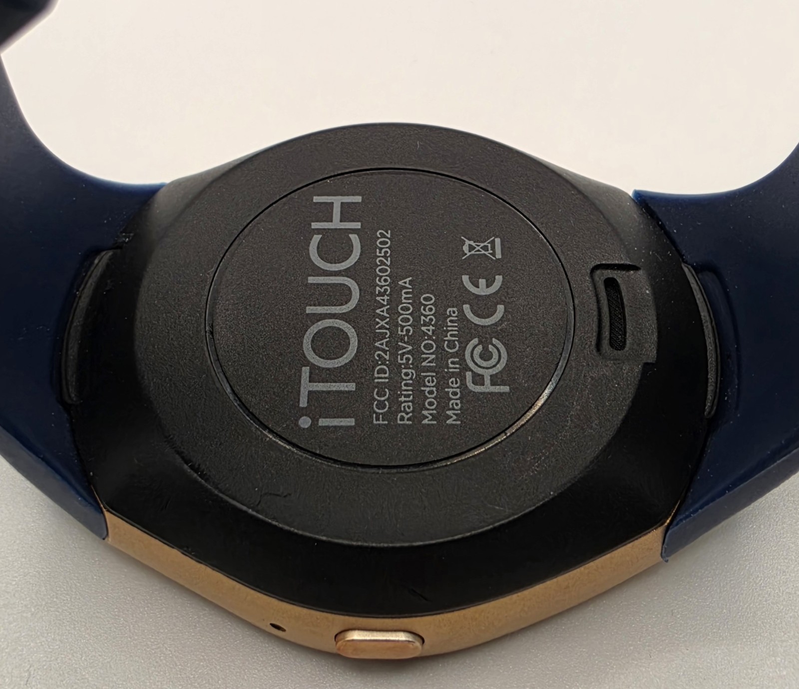 iTOUCH Curve ITR4360 Smartwatch Gold With Blue Band W/Chgr