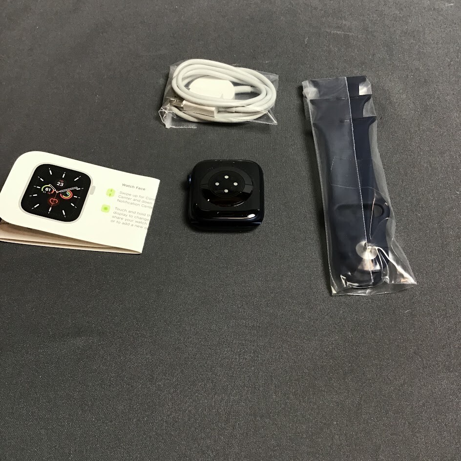 Apple Watch Series 6 44mm Blue Aluminum Case with Deep Navy Sport Band