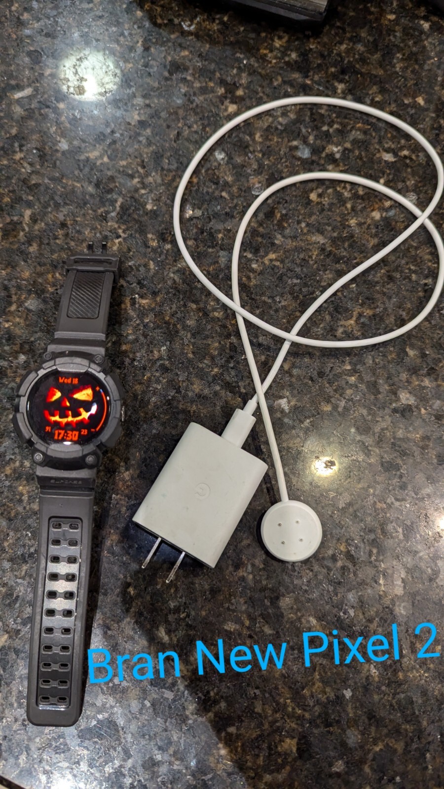 Google Pixel Watch 2 Polished Silver 41mm Aluminum Case -Black Shipping Included