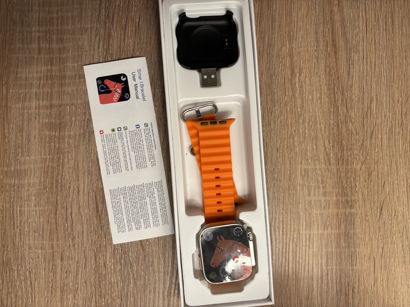 Smart Watch Fit Pro Titanium Starlight Sport Band Waterproof Orange