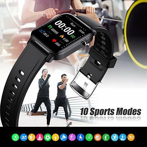 Smart Watch Fitness Tracker-1.4 Inch Full Touch Screen Android Black