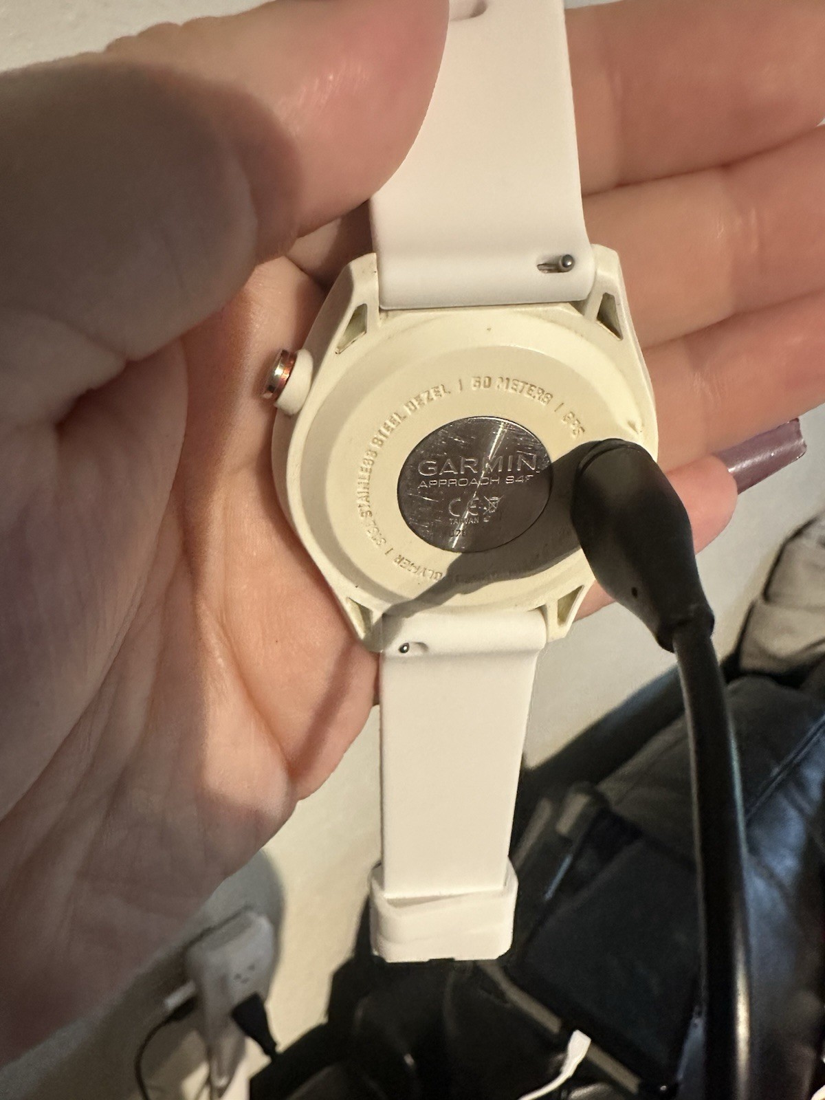 Garmin Approach S42 GPS Golf Smartwatch 42mm White Silicone Band Bluetooth
