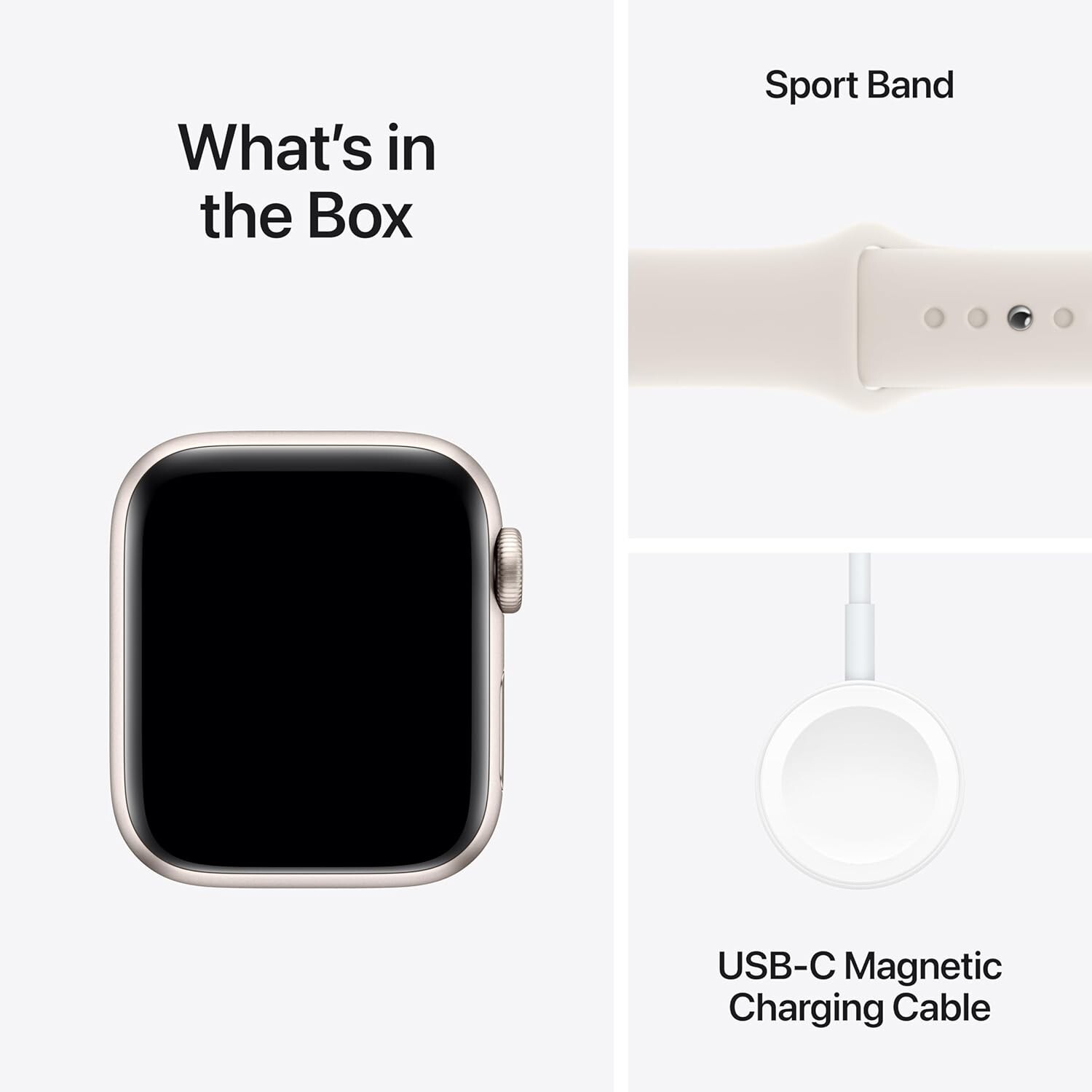Apple Watch SE 2 40mm Starlight Aluminum – Starlight Sport Band MXEG3LL/A