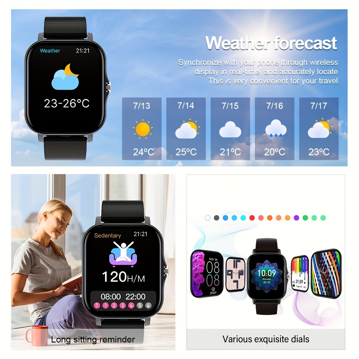 1.83” Smartwatch with Call, 100+ Sports Modes, Remote Camera, Ideal Gift Unisex
