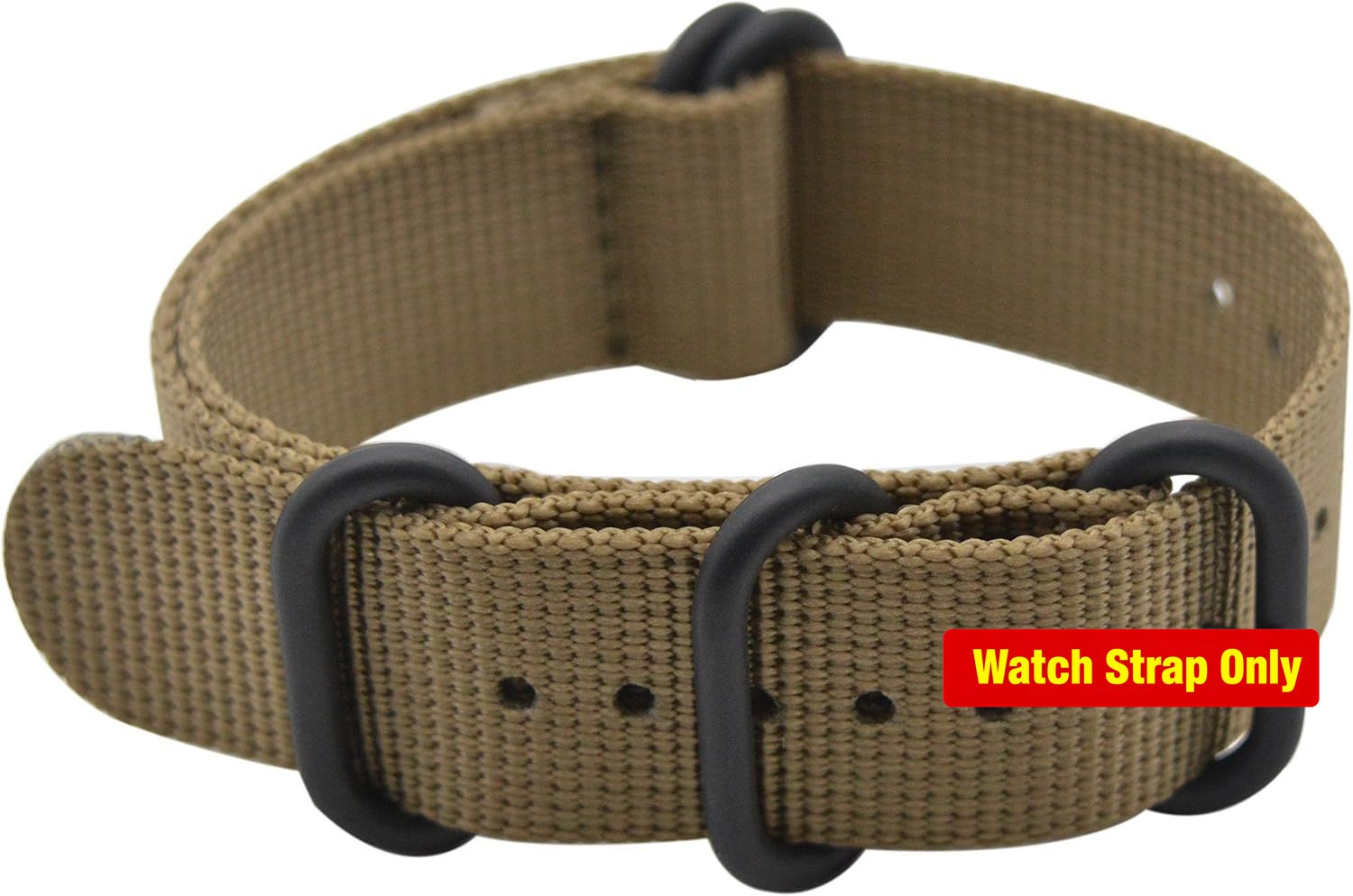 Only Strap For Men’s Watch 40mm Nylon Soft Durable Black PVD Buckle