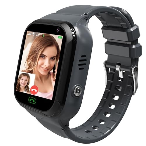 4G Kids Smart Watch with GPS Tracker, Smartwatches with Video Calling Black