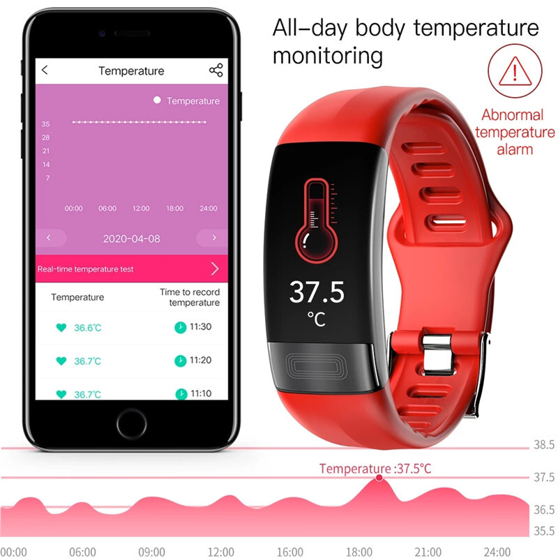 P11 Plus ECG+PPG Smart Bracelet Blood Pressure Heart Rate Monitor FitnessTracker