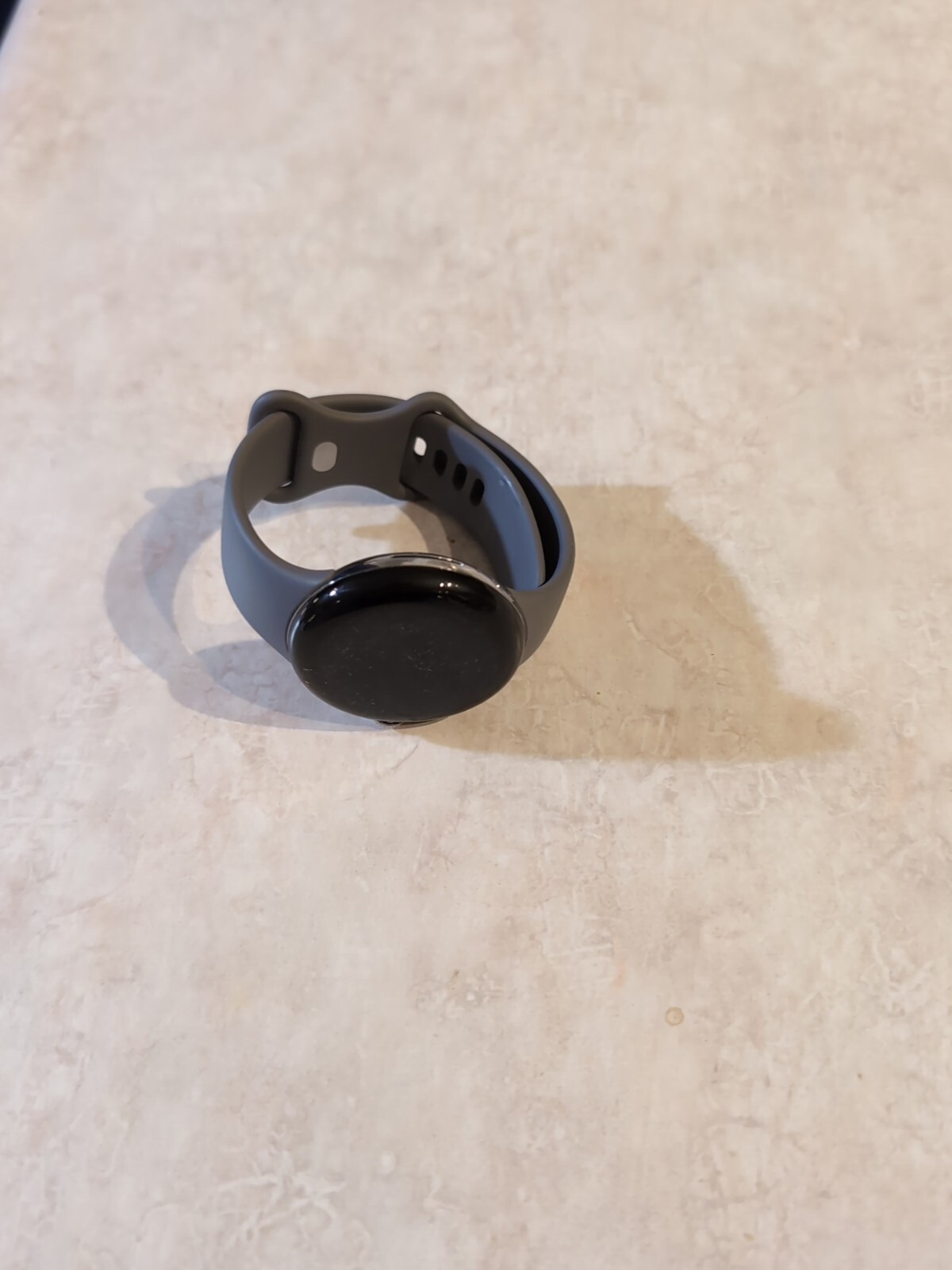 Google Pixel Watch 41mm Polished Silver & Charcoal Band FOR PARTS