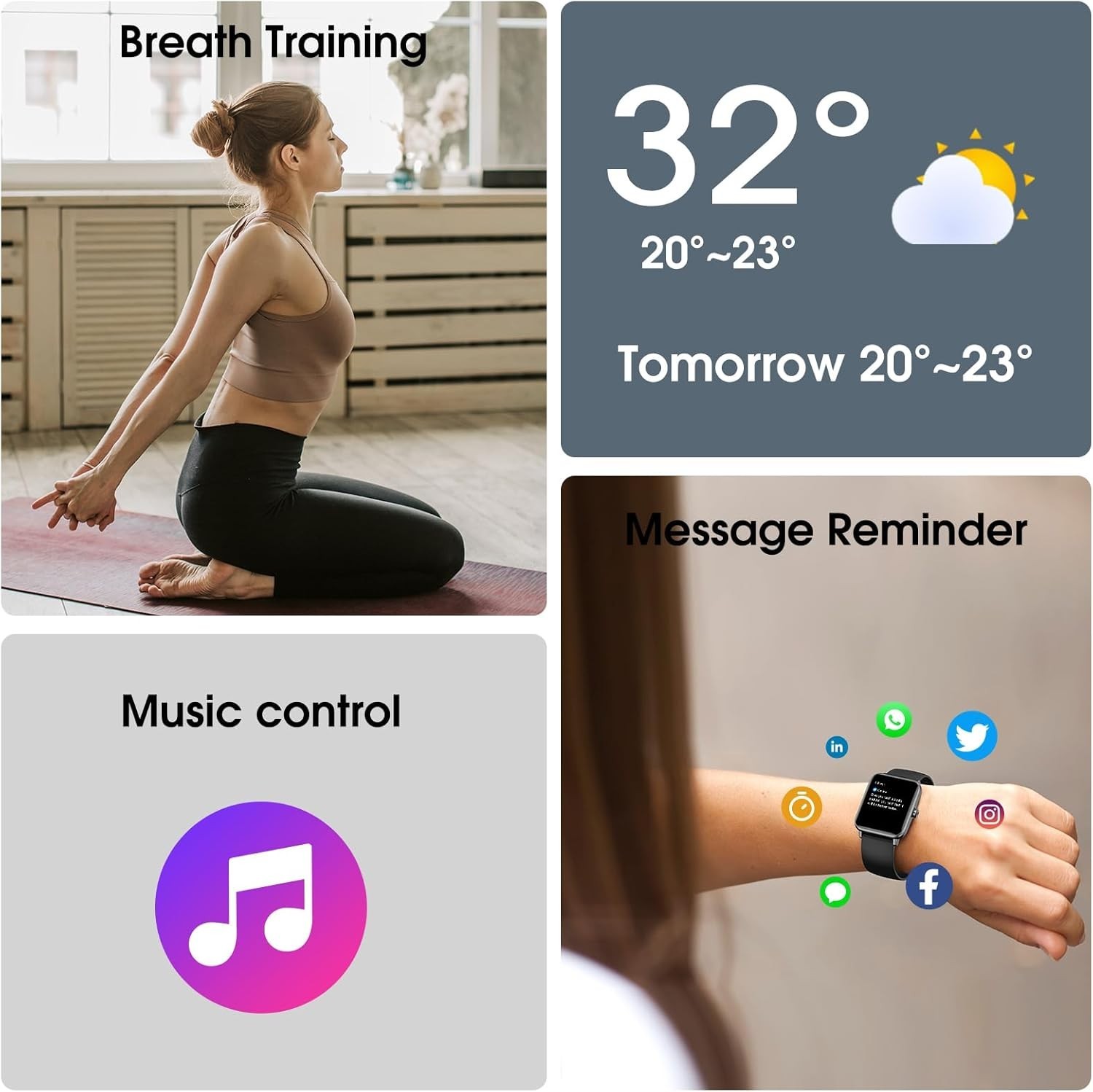 Women’s Smart Watch Bluetooth SmartWatch For Apple iPhone iOS and Android