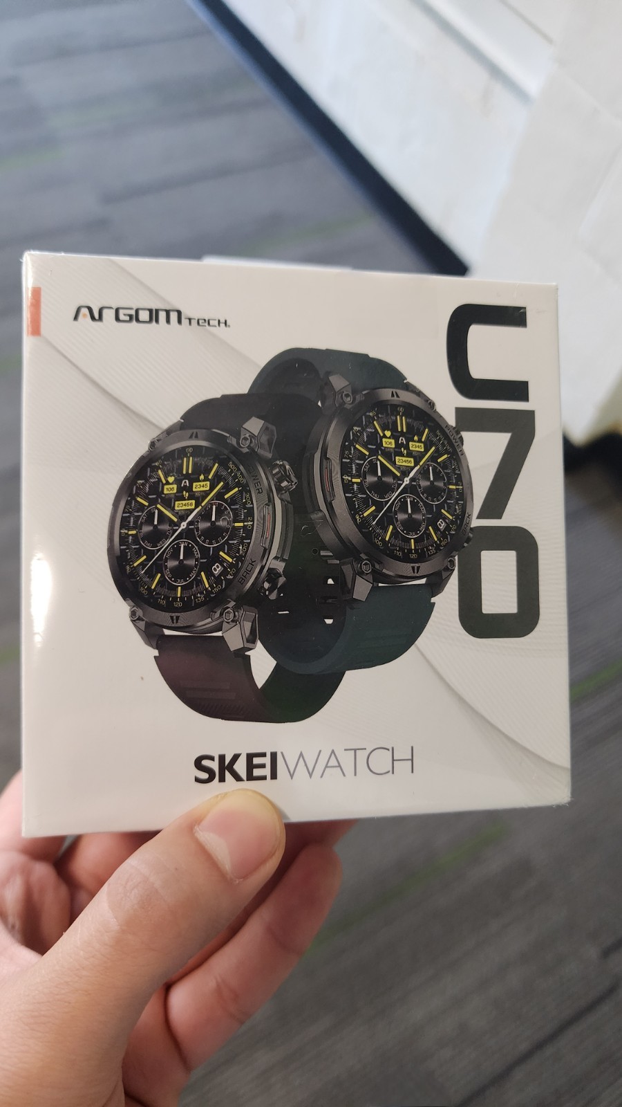 Argomtech Skeiwatch C70 Smartwatch Black Band, Bluetooth, Fitness Tracker