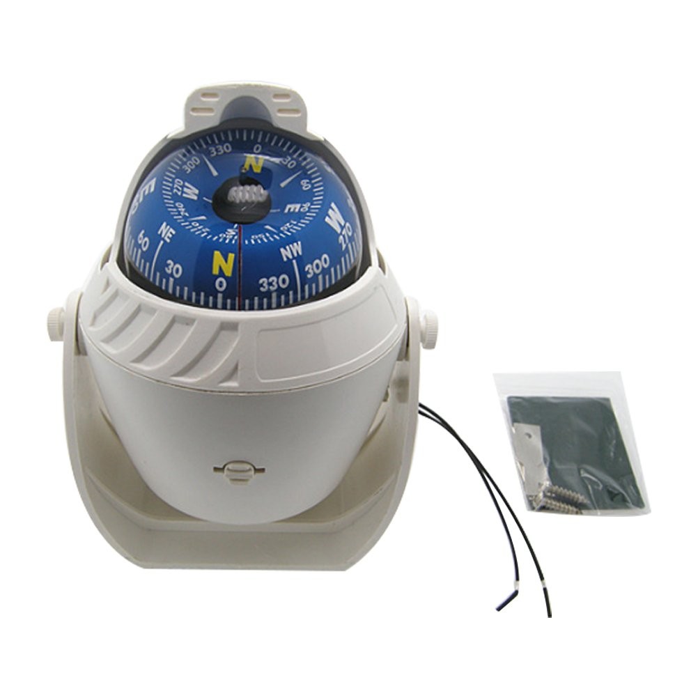 White Incandescent Light Illuminated Compass Indicator