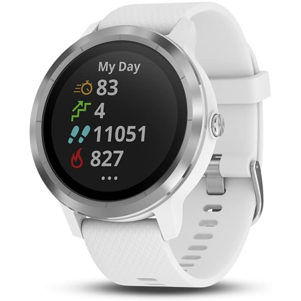 Garmin Vivoactive 3 GPS Smartwatch White Silver Stainless 010-01769-21