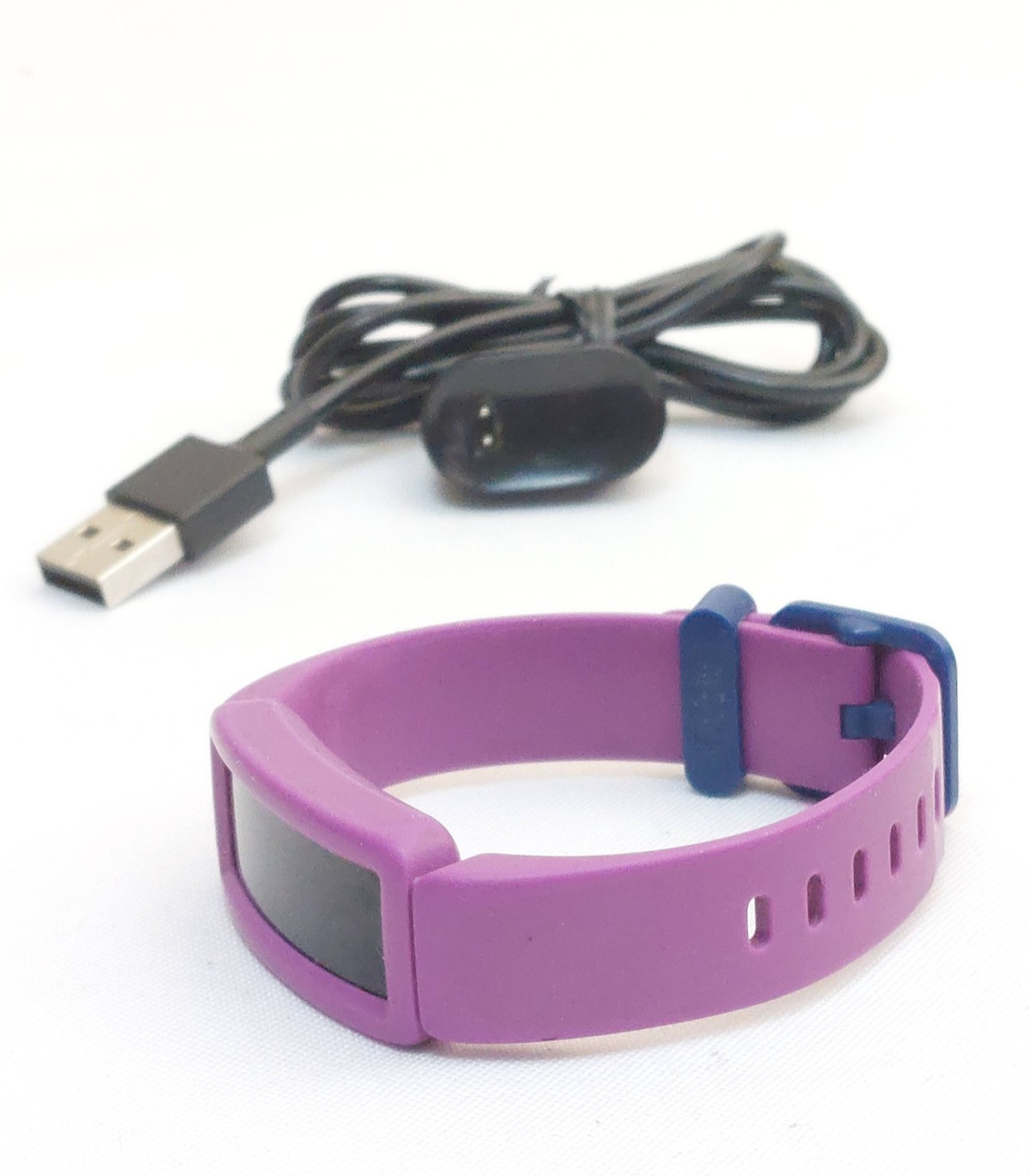 Fitbit Fitness Activity Tracker Inspire FB412 HR Black Case Purple Band – Tested