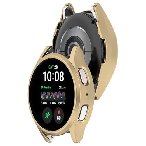 1 Pack PC Bumper for Samsung Galaxy Watch 7 40mm Protective Case Shell Cover Gol