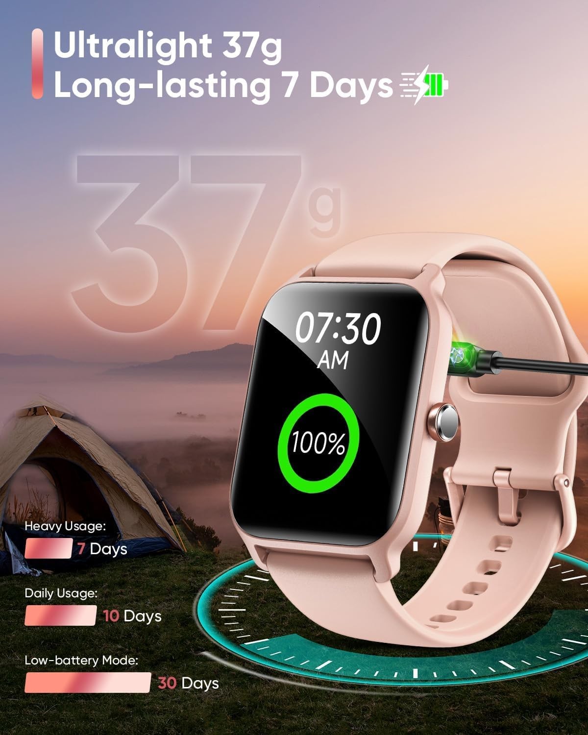 Reloj inteligente Mujeres para Android y iPhone Bluetooth Con Alexa incorporada
