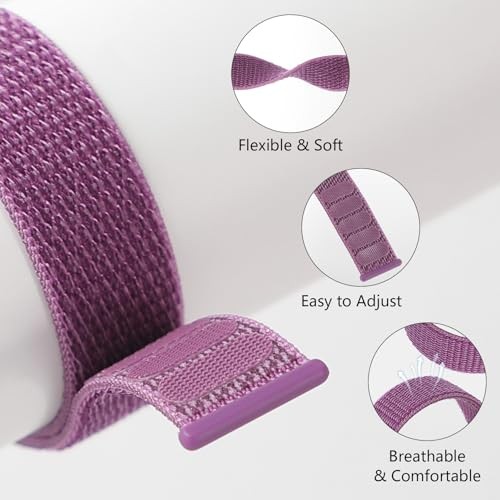 Nylon Strap/Band Compatible with Samsung Galaxy Watch 7 40mm Men Sport Loop
