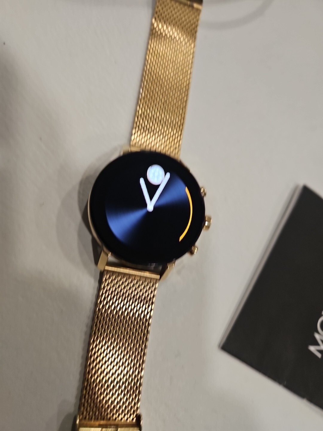 Movado Connect 2.0 Unisex 40mm Digital Smartwatch Yellow Gold Mesh S (PD7009290)