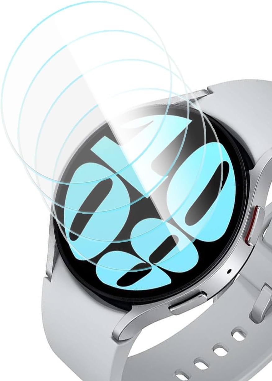 4 Pack Tempered Glass Screen Protectors for Galaxy Watch 8 40mm, Bubble Free