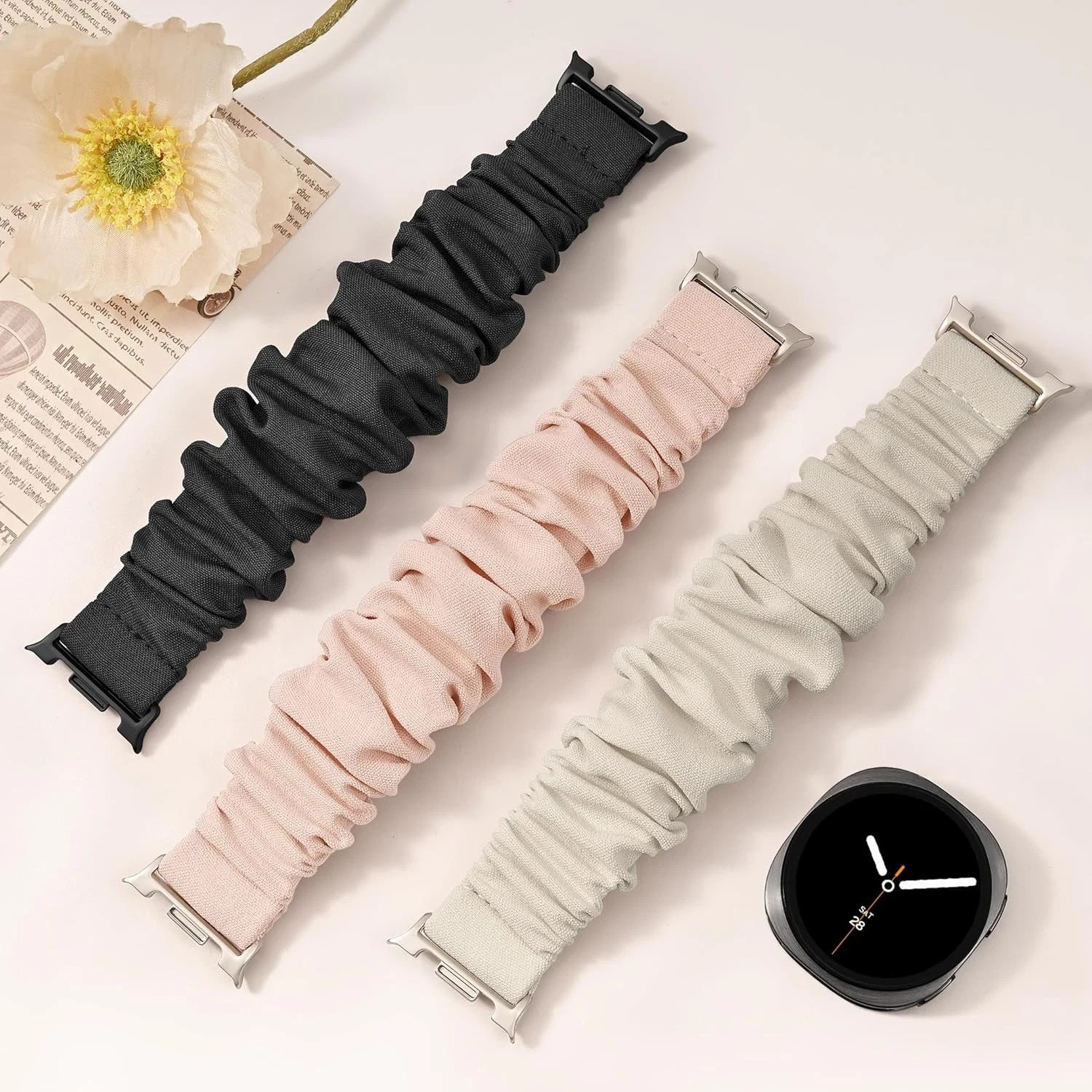 3 Pack Scrunchie Fabric Strap for Samsung Galaxy Watch 8 40mm