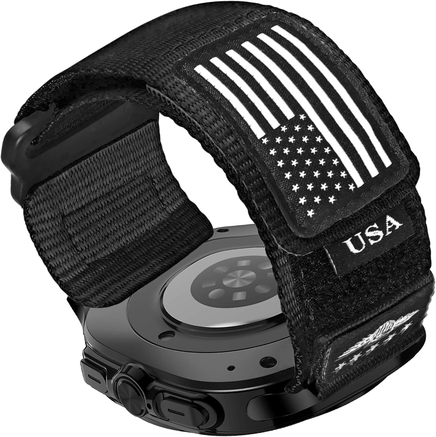 Tactical Woven Nylon Watch Band for Samsung Galaxy Watch 8 40mm/44mm, No Gap