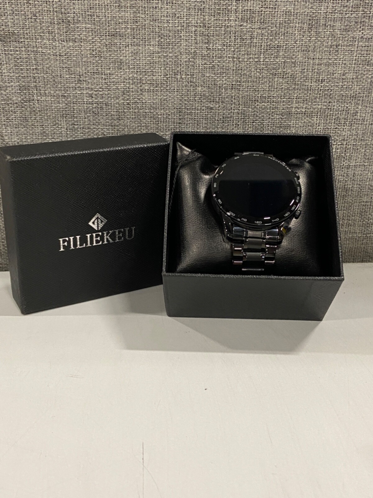 FILIEKEU Mens Black Android Waterproof Touch Screen Sleep Monitor Smart Watch