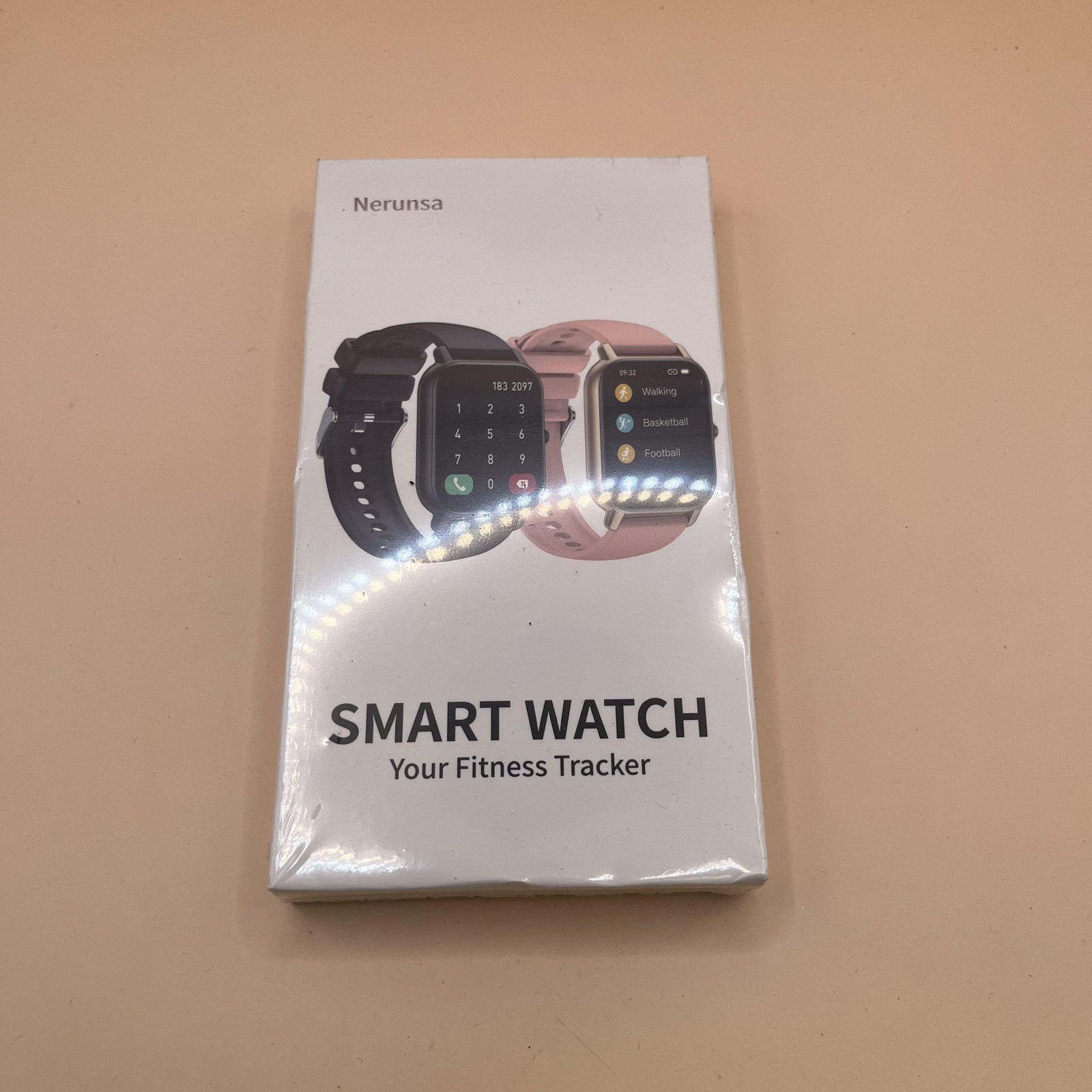 Nerunsa Smart Watch Fitness Tracker P66 1.85in IP68 Waterproof iOS Android Calls