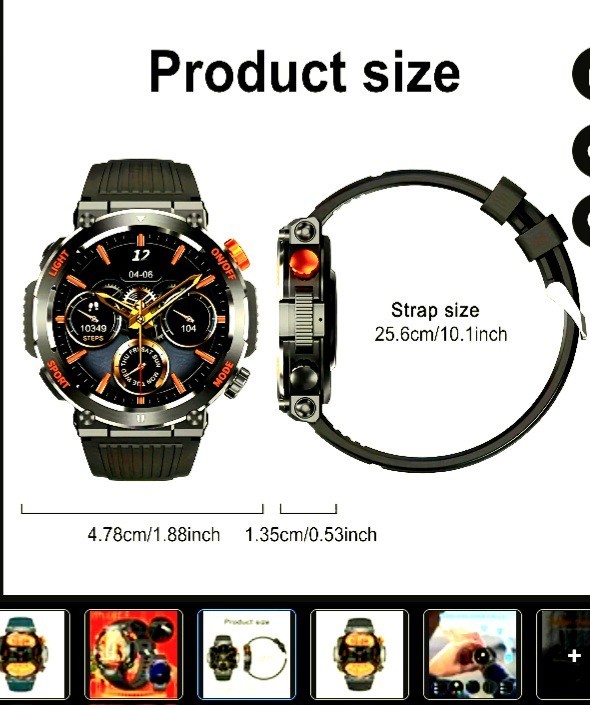 Smart Watch Bluetooth Call Outdoor LED Fitness Tracker Android iPhone