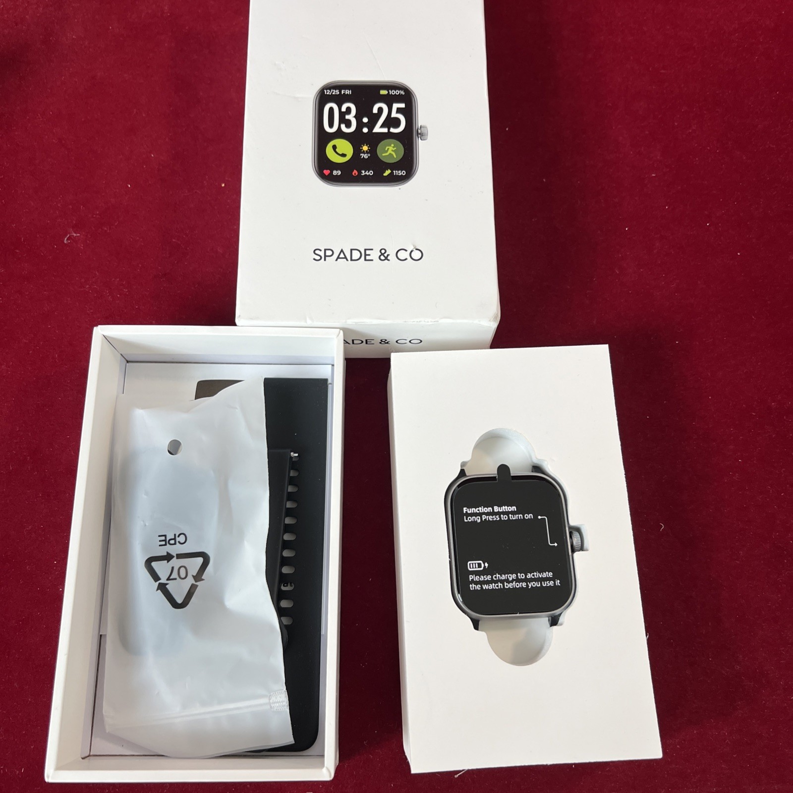 New Spade & Co Health Smartwatch 4 – Smartwatch for Men & Women, Black