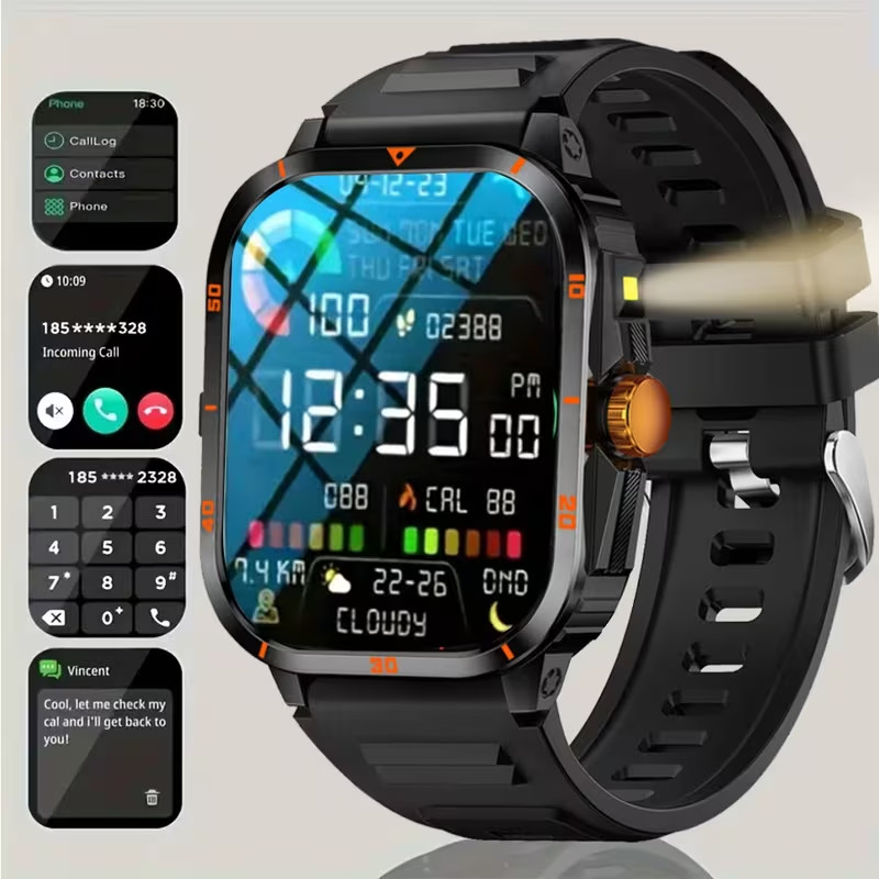 Men’s Smart Watch – 2.01″ HD Touchscreen | Bluetooth Calling | IOS & ANDROID
