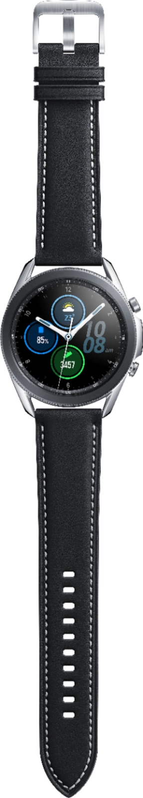 Samsung Galaxy Watch3 SM-R840 45mm Mystic Silver Stainless Steel Cas- with Black