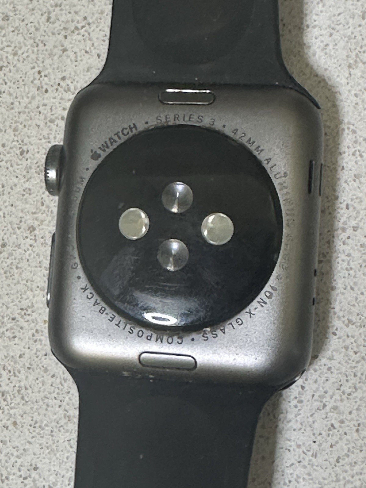 Apple Watch Series 3 38mm Space Gray Aluminum Case with Black Sport Band…