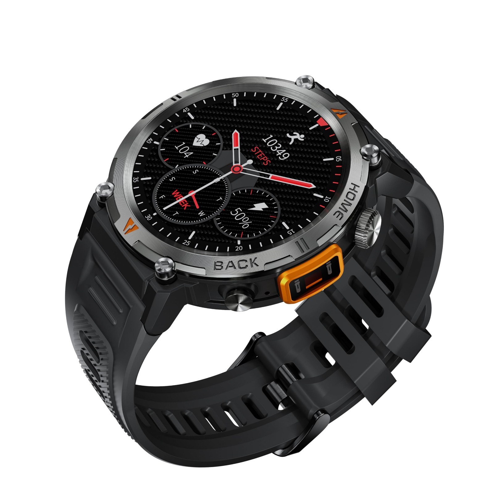 Tactical Military Smartwatch for Men, Bluetooth Call, 1.45″ Screen, Fitness Trac