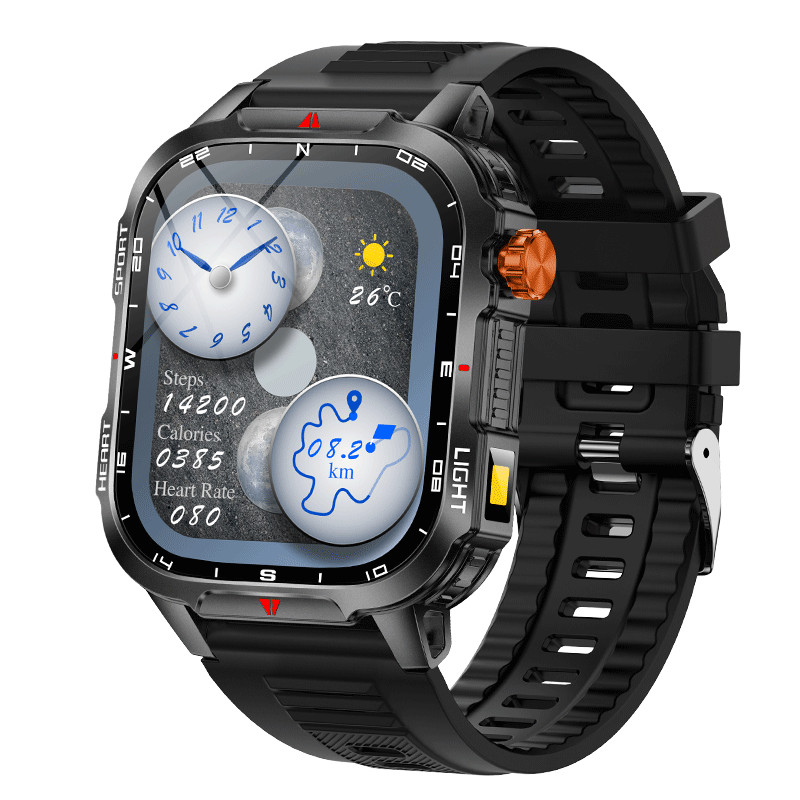 Military Men Smart Watch (Answer/Make Call) Rugged Fitness Tracker Watch 1100mAH